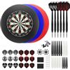 KOTO darts KOTO - King Classic Rosso (Dimensioni Ufficiali), Bersaglio con Centro Senza Graffette, 2 Set di Freccette & Staffa, Aste in Ottone