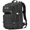 ALGI Zaino Militare Tattico Medium con sistema MOLLE 50 Litri con patch GPG Guardia Giurata 3D (NERO)