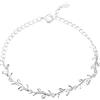 QYAQ Bracciale Argento Donna,Bracciale da Donna in Argento Sterling 925 Vintage Bracciale Ramo D'Ulivo da Donna Classico Gioielli in Argento Sterling Regali di Natale per Sorelle Amiche Coppie Mamma