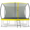 Zero Gravity Trampolino ovale da esterno, certificato TÜV, set completo incl. scala, video di montaggio, trampolino da esterno per bambini e adulti con rete di sicurezza interna (366 x 244cm)