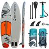 Spinera Light SUP Set completo - Tavola gonfiabile Stand Up Paddle Board 3 misure 10,6 | 11,2 | 11,8 ultraleggera e stabile - con pagaia, pompa e zaino (Light 11,2 | 320 x 84,5 x 15 cm)