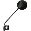MVTEK Specchio tondo girevole. Specchietto bici con diametro 10cm e braccio 19cm. Specchietto per bicicletta con fascetta per lato destro o sinistro. Made in Italy. Specchio per bicicletta nero.