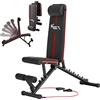 KM KM Fit KM-Fit panca pesi pieghevole Panca Fitness per allenamento | Schienale regolabile in 6 posizioni | Sedile regolabile in 3 posizioni | Superficie in EVA traspirante | Capacità di carico fino a 400 kg