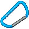KONG Mini D Moschettone Alluminio-anodizzato Moschettone, Adulti Unisex, Ciano/Grigio (Multicolore), 80 mm