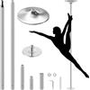 Wiltec Palo da Pole Dance Ø 45 mm Altezza Regolabile 2,31-2,74 m in Acciaio Non Richiede Fori