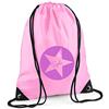 minimutz Sacca da Ginnastica con Nome, Motivo: Stelle e Stelle, Personalizzabile e Stampata, per Ragazzi e Ragazze, (Rosa)