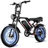 EGGKING Bicicletta Elettrica 20 x 4.0 Fat Tire, Doppia Sospensione e 7 Velocità Bici Elettrica, E-Bike per Adulti, Batteria Rimovibile 48V 17.5 Ah, Display e Controllo APP