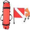 JOROBURO Palla Galleggiante per Immersione, Boa Gonfiabile a Siluro Ad Alta Visibilità con Bandiera di Sicurezza per Immersioni e Corde da 75 Piedi Boa Gonfiabile di Sicurezza per Immersioni, Snorkeling, Nuoto