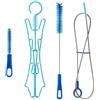 Whrcy Kit Pulizia Sacca idrica,Kit di Pulizia per Serbatoio d'Acqua, 4 in 1 Kit di Pulizia con Spazzola Flessibile Lunga, Spazzola Piccola, Spazzola Grande e Gancio Pieghevole