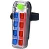 ZKcasA Luce Posteriore della Bicicletta 8 LED Rosso Blu Spalla Luce della Polizia USB Ricaricabile MTB Lampeggiante avviso Torcia di Sicurezza Accessori per Bici,Red And Blue