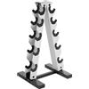 DCSYOG Rastrelliera per manubri, supporto per manubri a 5 livelli, rastrelliera per manubri in acciaio, capacità di carico di 100 kg (Bianco)