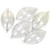 iFutniew 5PCS Pesca Trasparente Galleggiante Boa Slip Strike Indicatore Ovale Float Spin Bubble Float Pesca Outdoor Ricambi