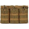 CINGHI LUSSO Tactical Store Borsa portariviste tripla tattica Molle Triple Open Top Magazine Bag tattica Molle elastico regolabile tattica Outdoor tattica e Molle (Khaki)