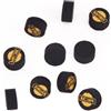 perfk 10 Pezzi Spunti di Pelle Biliardo Snooker Punte Sport Accessori - Marrone - Multicolore, 14mm