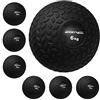 SportVida Slam Ball - Palla medica in gomma, peso 2-8 kg, con superficie maneggevole, diametro 23 cm, palla da allenamento antiscivolo per sport (6 kg)