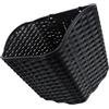 Abaodam Cestino Bici Anteriore con Coperchio in Plastica Grande Capacità Nero | Stile Retro Intrecciato, Cestino Bici Donna Anteriore, per Pedalate Rilassate