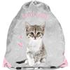 PASO Borsa scuola per scarpe pantofole Kitten, Marineblauen, M, Classico