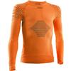 X-Bionic Invent 4.0 Round Neck Long Sleeves, Strato Base Camicia Funzionale Unisex bambini, Sunset Orange/Anthracite, 6/7