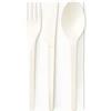 Generico Tris Posate Usa e Getta Imbustate con Tovagliolo in Fibra di Mais Biodegradabili, Posate Monouso Compostabili Perfette per Catering, Feste ed Eventi, Set da 20-50-100 Pezzi Disponibile (100 PEZZI)