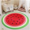 CINROPE Tappeto rotondo a forma di anguria, 0,9 m, in memory foam, per camera dei bambini, antiscivolo, morbido, per camera da letto, cameretta dei giochi, aule, decorazione della stanza