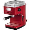 Russell Hobbs Macchina Caffè Espresso, 15 bar, inserti per 2 Tazze, Ugello per Schiuma di Latte, Portafiltro, 1300 W, 1.1 Litri, Espresso Red, 28250-56