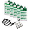 AMG Shop Online 6 Sacchetti folletto vk140/150 + 6 Profumi + 1 Griglia Motore - in Tessuto MICROFIBRA A 5 STRATI - Alta Resistenza con Chiusura Antipolvere Ricambio per Aspirapolvere Domestico