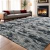 ISMOL Tappeto morbido e soffice, 160 x 230 cm, per soggiorno, camera da letto, lavabile, antiscivolo, per esterni e corridoio, moderno tappeto decorativo (grigio scuro)