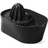 BLIMPLUS Blim Plus Spremiagrumi Oblò nero opaco (Carbon) in plastica 100% riciclabile, Non Tossico, Facile da Pulire e Lavabile in Lavastoviglie, con Beccuccio, Impugnatura Confortevole, Gomma Antiscivolo