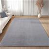 Carpettex Tappeto Argento 240x340 cm Tappeto Lavabile a Pelo Corto, Antiscivolo e Morbido, Design Monocromatico Moderno per Soggiorno, Cucina e Corridoio, Camera da Letto