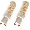 JUTHREE G9 LED dimmerabile, G9 LED 10W Equivalente a 100W Lampada Alogena, Angolo di Fascio di 360 ° 1000 Lumen, AC 220-240V, Confezione da 2 (Bianco Caldo 3000k)