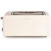 CREATE/TOAST RETRO XL/Tostapane Bianco Panna / 6 livelli di potenza, vassoio raccoglibriciole, termostato, scongelamento, riscaldamento, 2 fessure larghe, 1500W