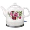 Hokcus Bollitore elettrico in ceramica senza fili Teiera-Retro 1.2L Brocca, 1200W Base rimovibile, Bollire Protezione Secca/C/C