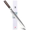 KYOKU Samurai Series - Coltello Yanagiba da 26,7 cm Giapponese Sushi Sashimi Coltelli - Acciaio Giapponese Superiore - Manico in Legno Wengé - con Custodia