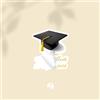 kamiustore Stickers per bomboniere personalizzati con nome e data laurea - Set di 50 o 100 adesivi chiudibusta laurea bianco (50)