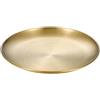 Wambere 2 piatti piani in acciaio inox 304, diametro 30 cm, in acciaio inox, rotondi, tavolozza in metallo, per decorazione da tavolo, campeggio, feste, barbecue, dessert, insalate, frutta, snack dorati