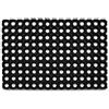 rugsx Zerbino gomma - Tappeto di gomma all'esterno e all'interno - Zerbino traforato nero 100x150 cm