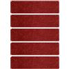 Porceosy Confezione da 5 gradini antiscivolo per scale, lavabili, con retro in gomma, per gradini in legno, sicuri per bambini e animali domestici, senza residui, colore: rosso, 5 pezzi