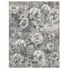 By Suardi Tappeto Rose Grigio - Lavabile in Lavatrice, Antiscivolo, Jacquard con Ciniglia - Pelo Corto 1200gr/mq - Design Floreale - Made in Italy (140x200cm)