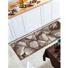 GBiancheria Tappeto Passatoia Universo Marrone by Suardi - Design Moderno Geometrico - Lavabile in Lavatrice - Fondo Antiscivolo - Made in Italy - Collezione Velour (55x80 cm)
