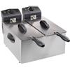 Tristar Friggitrice doppia in acciaio inossidabile - 6 litri, 2 x 1800 watt, con funzione zona fredda e livello di riscaldamento regolabile, FR-6937