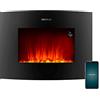 Cecotec Camino Elettrico Ready Warm 2250 Curved Flames Connected. 2000 W, Dimensione 22, WiFi, 2 Livelli di Potenza, Telecomando, Pannello Curvo, Timer, 20 m²