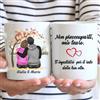 Vulfire Tazza Personalizzabile Coppia - Nome, Capelli, Abito e tanto altro da Personalizzare - Idea Regalo per Fidanzati o Amici Occasione Anniversario, Compleanno, Natale - Arredo Cucina (Bianco, Ceramica)