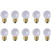 AMARCORDS - 10 Lampadine Led da esterno resistenti all'acqua, luce calda 2700K, vetro BIANCO tipo globetta, E27, 1W