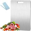 Generisch Tagliere in titanio puro, per cucina, per uso alimentare, adatto per cucina o campeggio all'aperto (S: 34 x 23 cm)