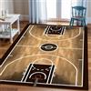 okoikfc Tappeto Salotto Pelo Corto Pallacanestro Tappeto Antiscivolo 3D Campo da Basket 140 x 200 cm Non Spargimento Morbido, Tappeti Lavabile Per Camera Letto Soggiorno Corrido Bagno, Scendiletto,