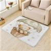 AUWUUA Tappeto Orsetto Carino per Cameretta Bambini 60x180cm Tappeti Lavabili per Bambini con Animali dei Cartoni Animati per Camera da Letto e Soggiorno, Tappetino da Gioco con Mongolfiera Acquerello