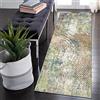 QQrunner Tappeto Passatoia 60x100cm antiscivolo Grigio Verde Boho Vintage Tappeti Runner Lavabile al Metro Lungo Tappeto per Camera Salotto Ingresso Corridoio Cucina, Larghezza 40-120cm