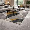 KTYUTJDH Tappeti,Moderno geometrico astratto giallo, grigio, nero, bianco, Rectangular 120 x 170 cm, Tappeto Pelo Corto Vintage Salotto Moderno Soggiorno Corridoio Stanza da Letto,
