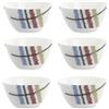 OMADA Set 6 ciotole da 12 cm e da 0,5 L in plastica con decoro esterno | Set Ciotoline Ideali per Gelato o Patatine, Salatini, Impilabili e Resistenti, Lavabili in Lavastoviglie