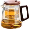 Generico TEAPOT Glass - TEA POTS Da 650 Ml Con Infusore Per Foglie Sciolte | Teleme Con Infusore Di Tè Sciolto Rimovibile Con Manico In Legno | Comfort Ergonomico Resistente Al Calore Per 4-6 Tazze Di Produtto